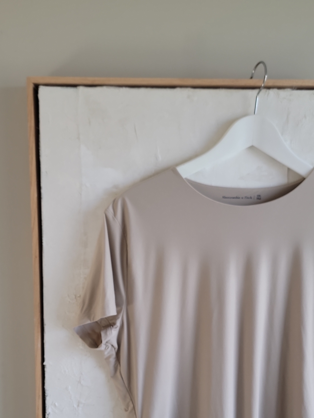 A&F Soft AF Short Sleeve Bodysuit In Light Taupe